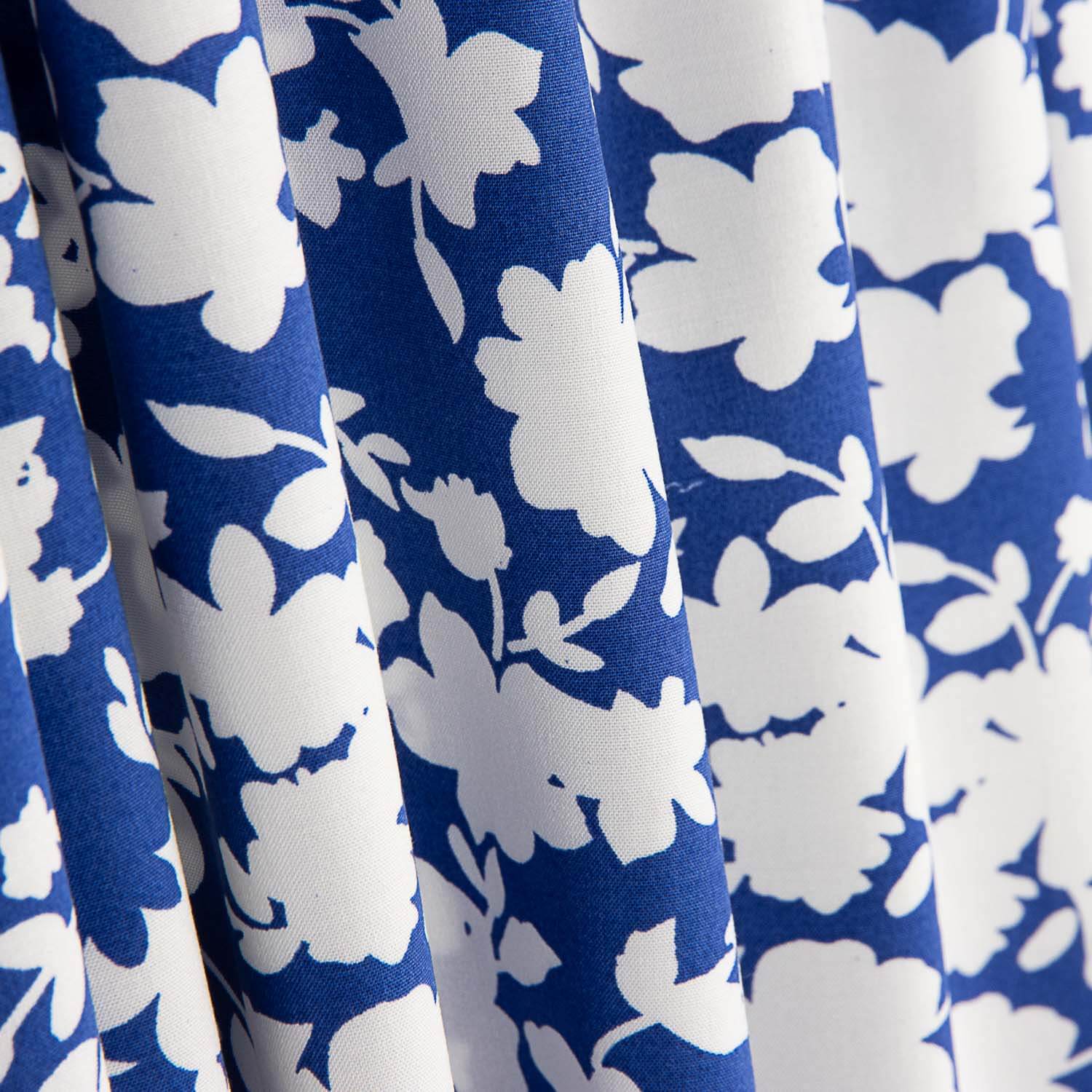 Blue Floral Print Viscose - Ribes y Casals