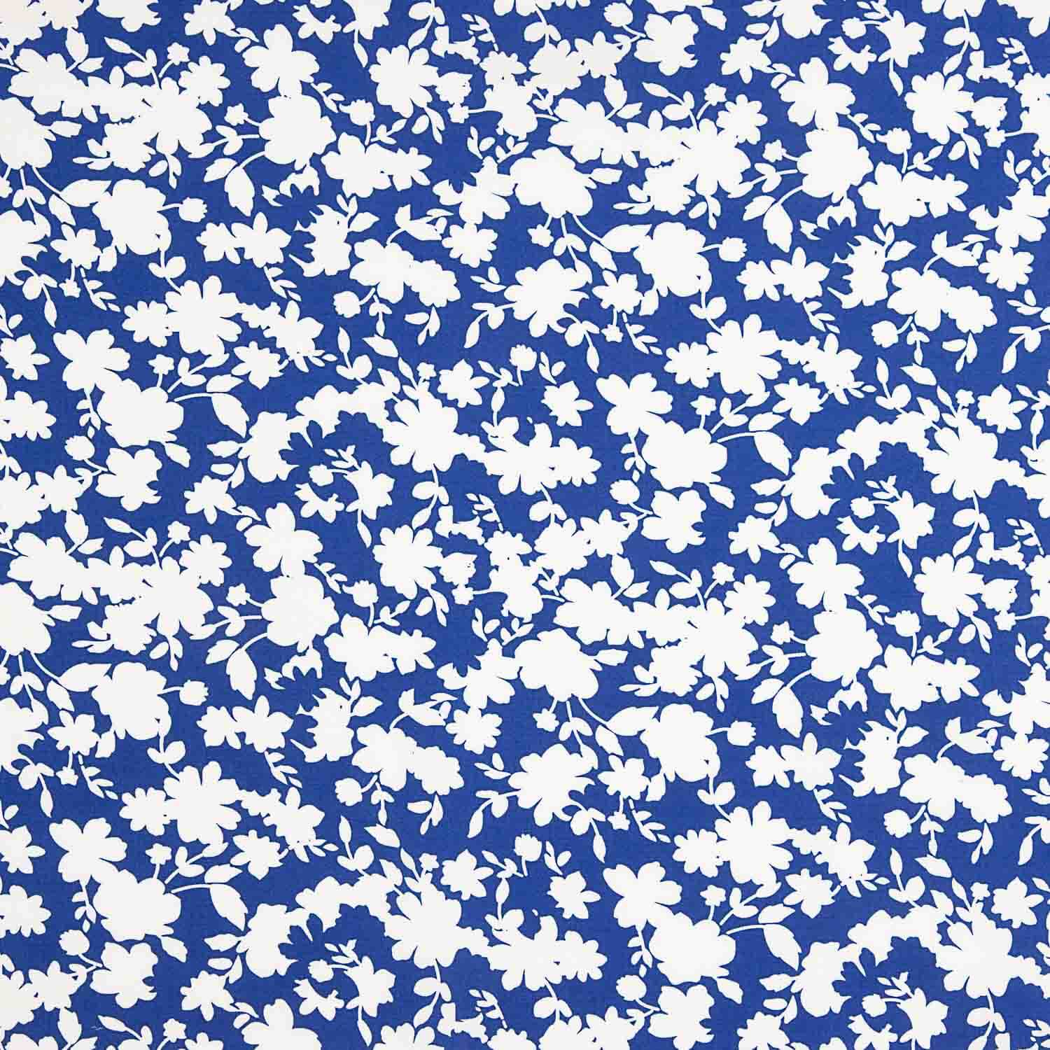 Blue Floral Print Viscose - Ribes y Casals