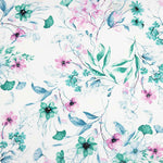 Mauve Floral Embroidered and Digitally Printed Cotton - Ribes y Casals