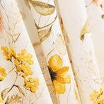 Yellow Floral Embroidered and Digitally Printed Cotton - Ribes y Casals