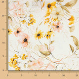 Yellow Floral Embroidered and Digitally Printed Cotton - Ribes y Casals