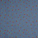 Chambray Cotton Embroidered Cherries - Ribes y Casals