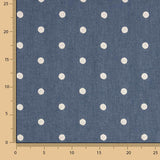 Chambray Cotton Embroidered Polka Dots - Ribes y Casals