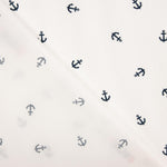 Cotton Poplin with Marine Anchor Print - Ribes y Casals