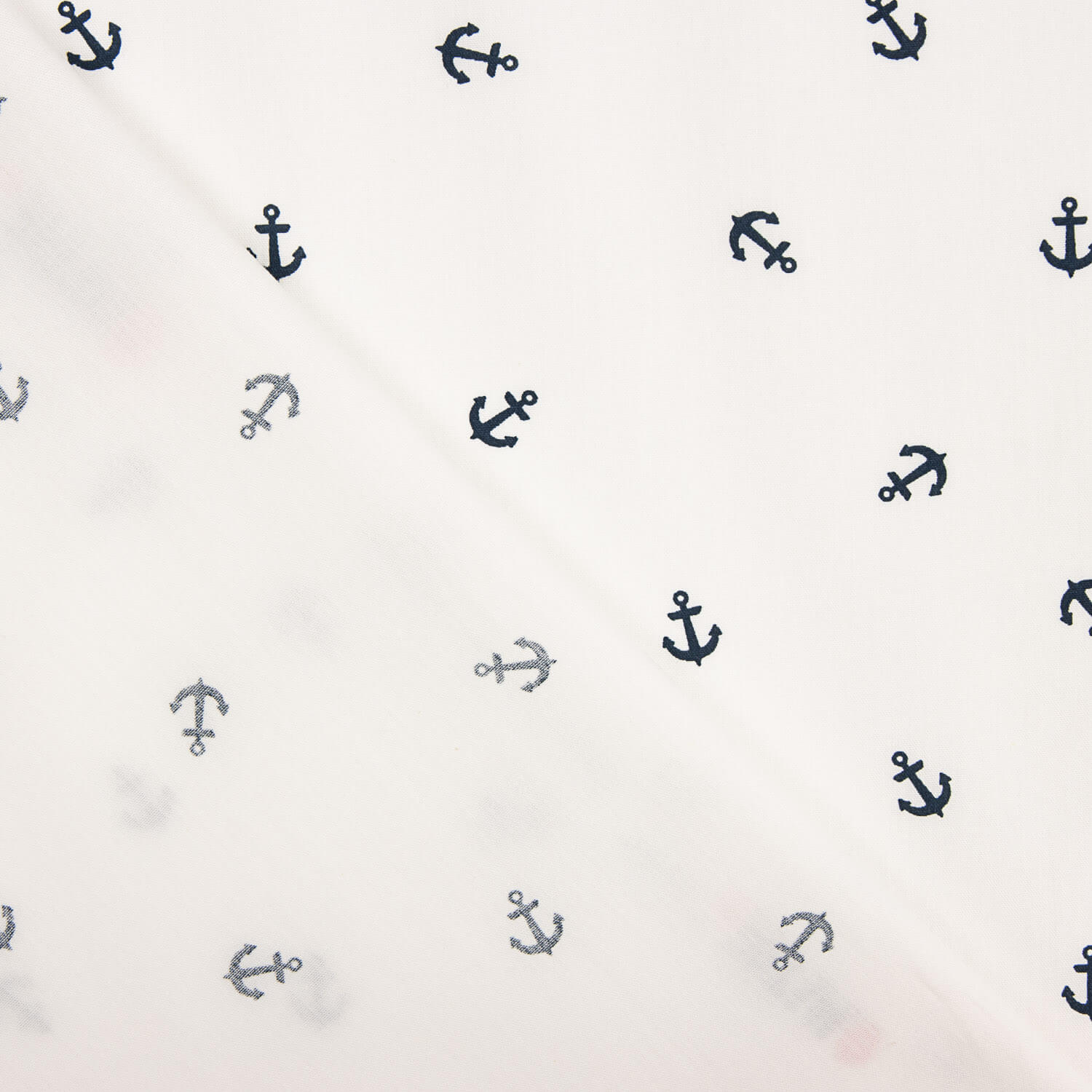 Cotton Poplin with Marine Anchor Print - Ribes y Casals