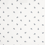 Cotton Poplin with Marine Anchor Print - Ribes y Casals