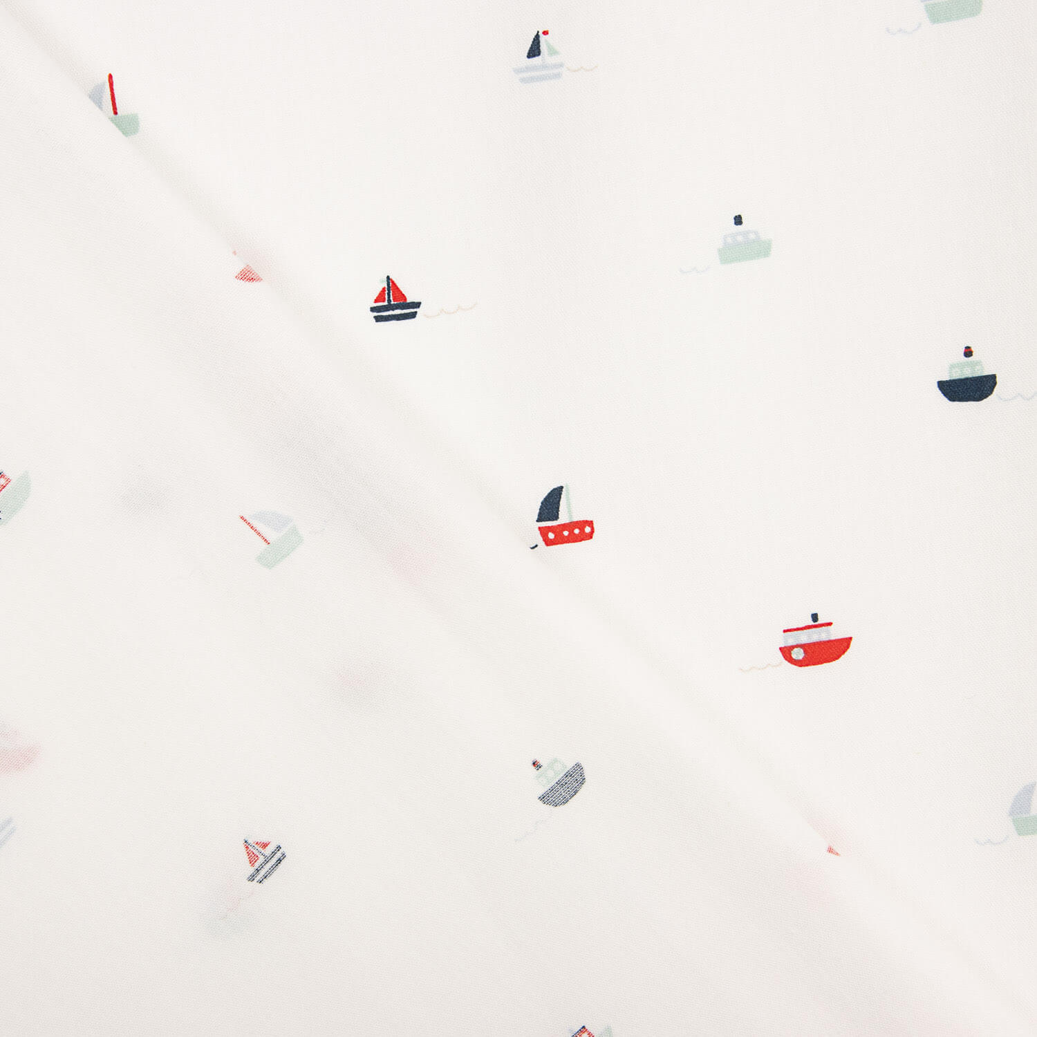 Poplin Cotton Printed with Boats - Ribes y Casals