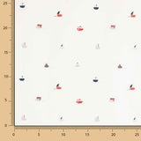 Poplin Cotton Printed with Boats - Ribes y Casals
