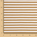 Brown and White Striped Cotton Knit - Ribes y Casals