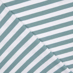 Greenish Blue and White Striped Cotton Sweater - Ribes y Casals