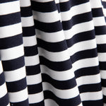 Navy and White Striped Cotton Sweater - Ribes y Casals