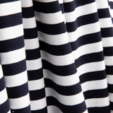 Navy and White Striped Cotton Sweater - Ribes y Casals