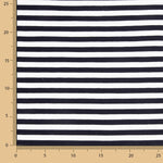 Navy and White Striped Cotton Sweater - Ribes y Casals