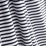 Navy and White Multi-Stripe Cotton Dot - Ribes y Casals