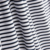 Navy and White Multi-Stripe Cotton Dot - Ribes y Casals