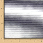 Navy and White Multi-Stripe Cotton Dot - Ribes y Casals