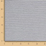 Navy and White Multi-Stripe Cotton Dot - Ribes y Casals