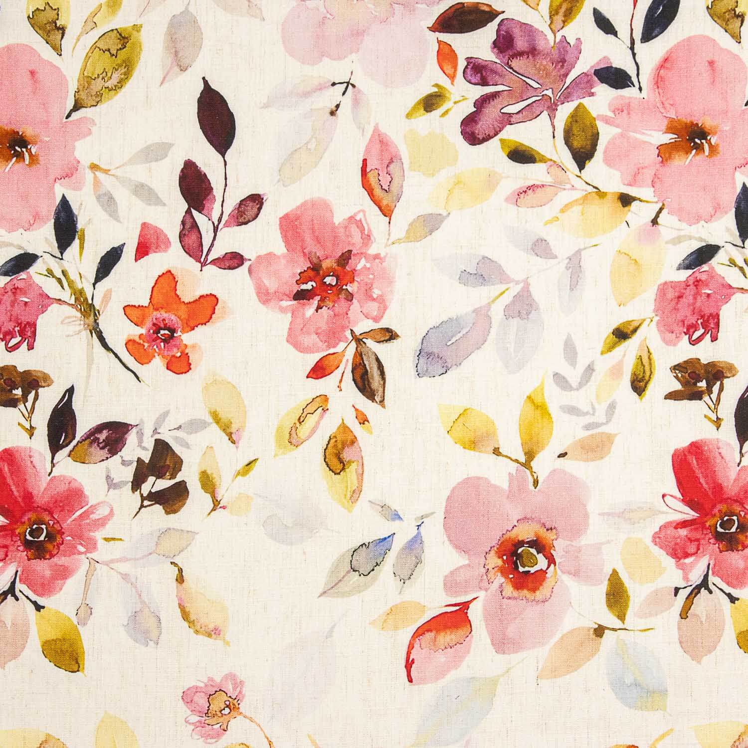 Linen with Viscose Watercolour Floral Print - Ribes y Casals