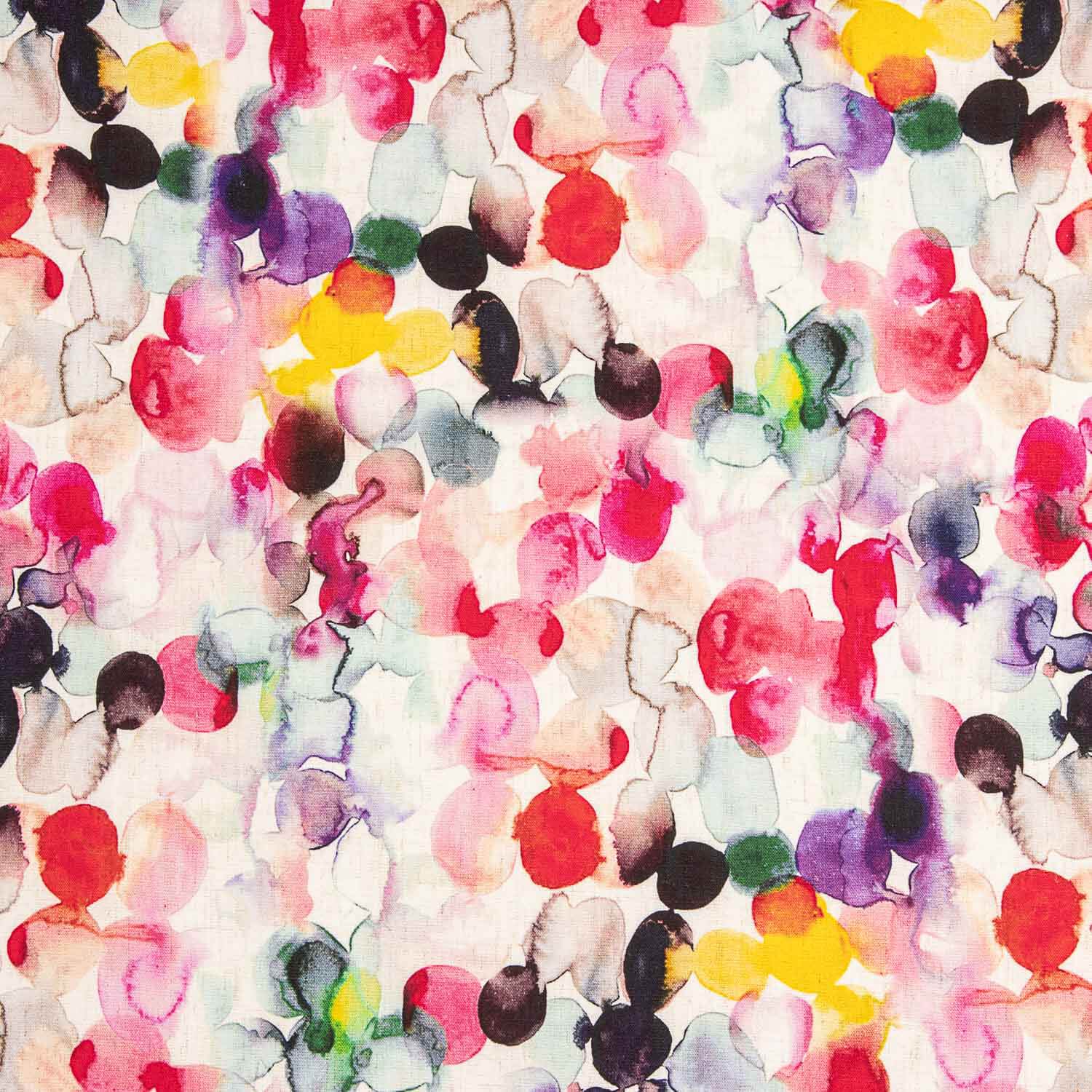 Linen with Viscose Multicolour Abstract Print - Ribes y Casals