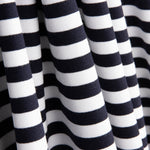Classic Navy and White Striped Cotton Jersey - Ribes y Casals