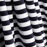 Classic Navy and White Striped Cotton Jersey - Ribes y Casals