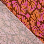 Retro Bloom Pink and Orange Viscose Knit - Ribes y Casals