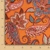Bohemian Paisley Viscose Orange - Ribes y Casals