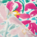 Turquoise Tropical Floral Viscose Knit - Ribes y Casals