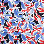 Blue and Red Floral Sailor Viscose Dot - Ribes y Casals