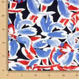 Blue and Red Floral Sailor Viscose Dot - Ribes y Casals