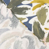 Blue and Mustard Floral Print Viscose Knit - Ribes y Casals