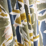 Blue and Mustard Floral Print Viscose Knit - Ribes y Casals