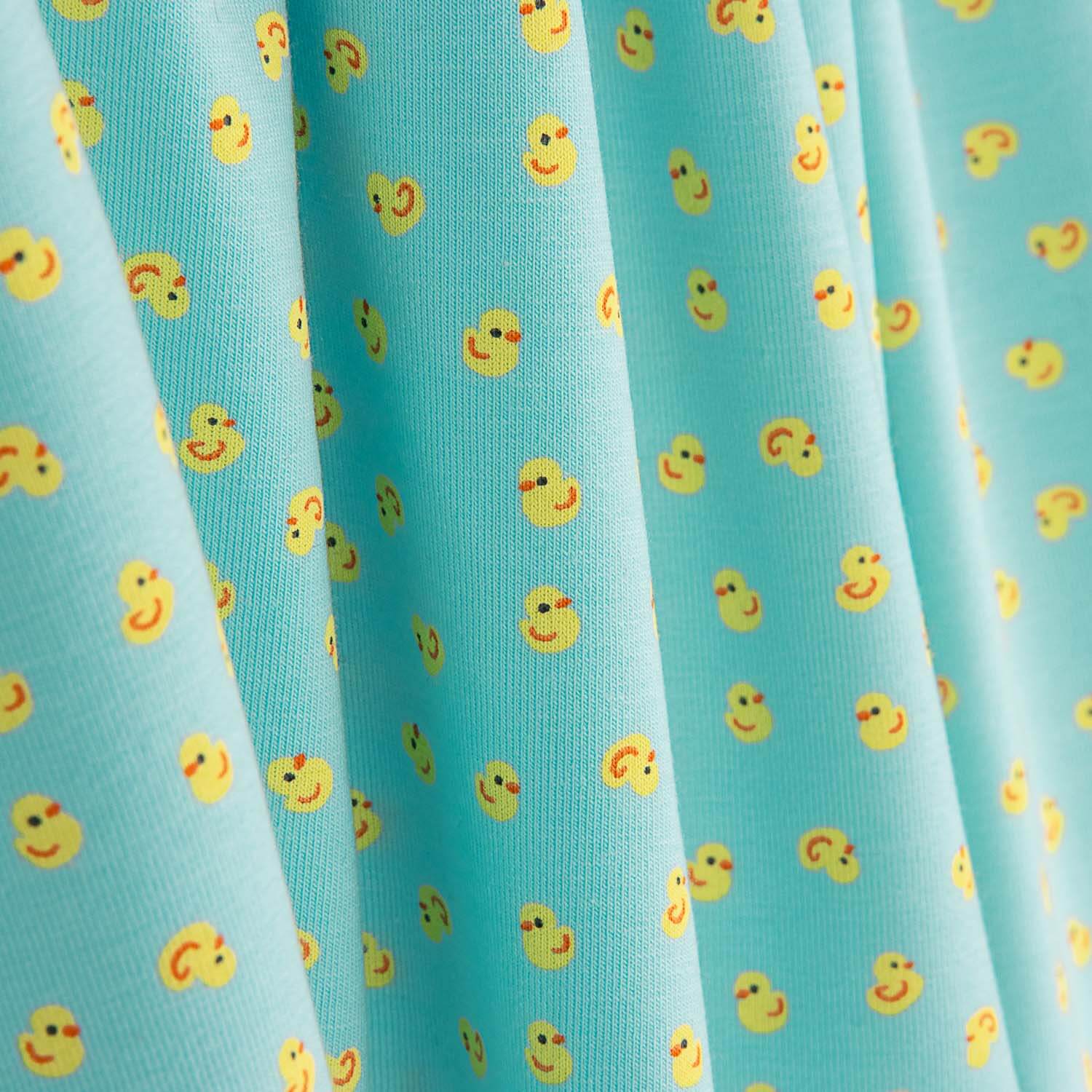 Little Ducks Aqua Cotton Dot - Ribes y Casals