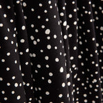 Snowy Black Cotton Dot - Ribes y Casals