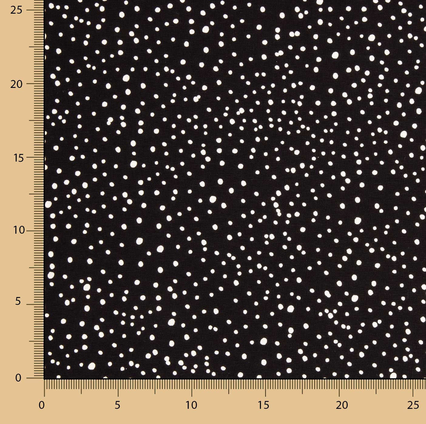 Snowy Black Cotton Dot - Ribes y Casals