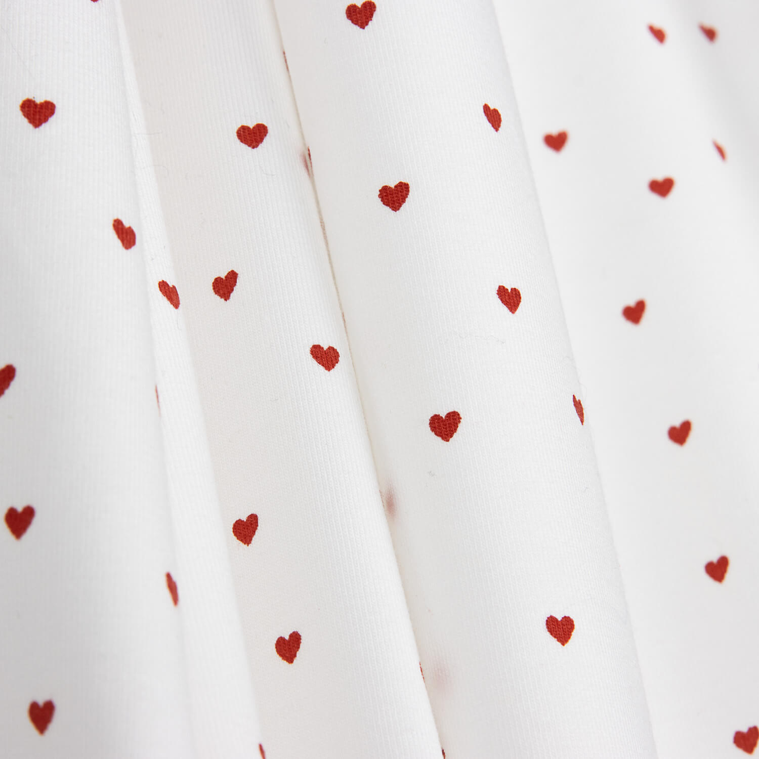Mini Hearts Ivory Cotton Dot - Ribes y Casals