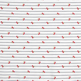 Cherry Stripes Navy Cotton Knit - Ribes y Casals