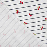 Cherry Stripes Navy Cotton Knit - Ribes y Casals