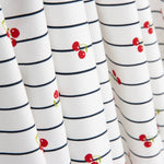 Cherry Stripes Navy Cotton Knit - Ribes y Casals