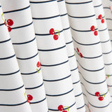 Cherry Stripes Navy Cotton Knit - Ribes y Casals