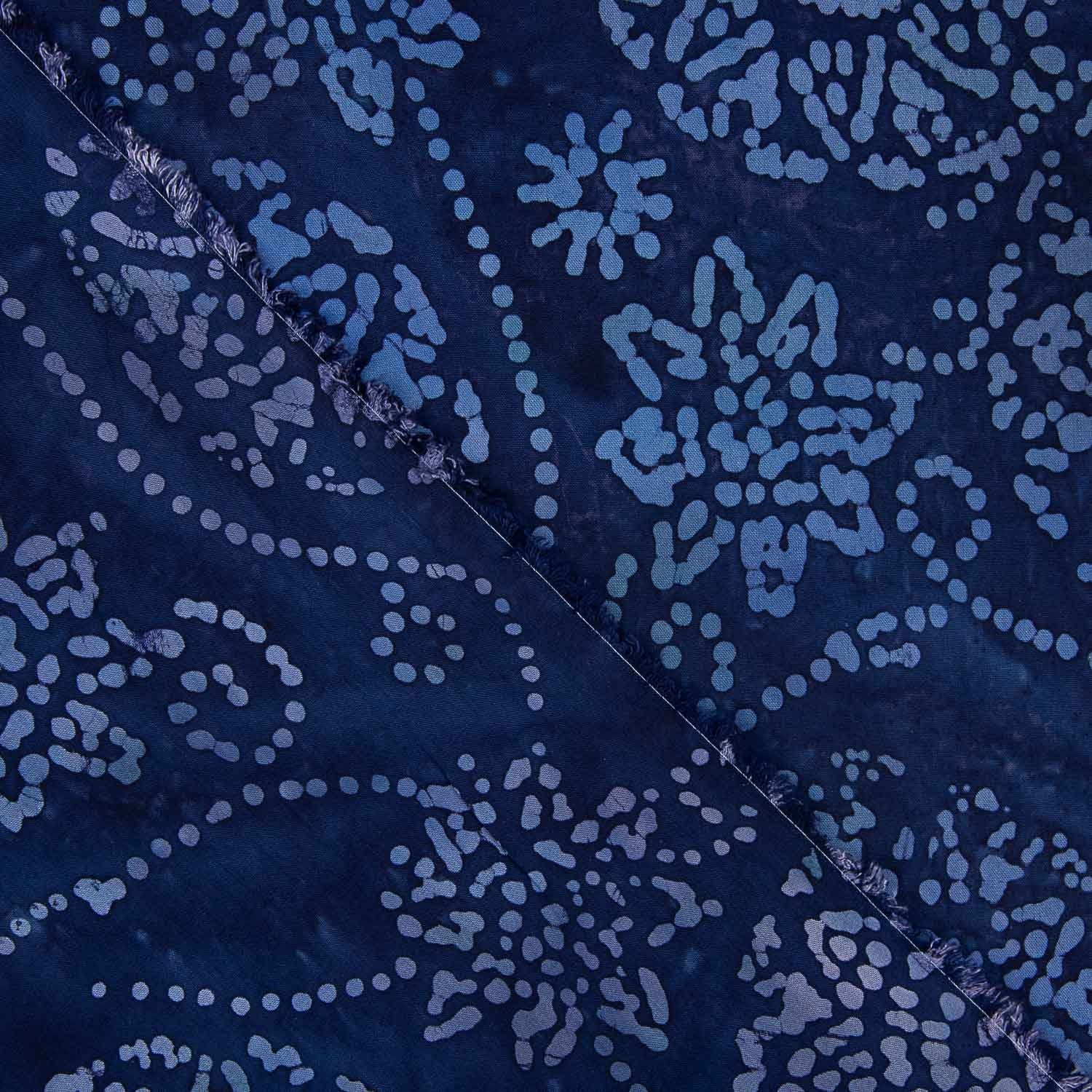Blue Batik Cotton Knit - Ribes y Casals