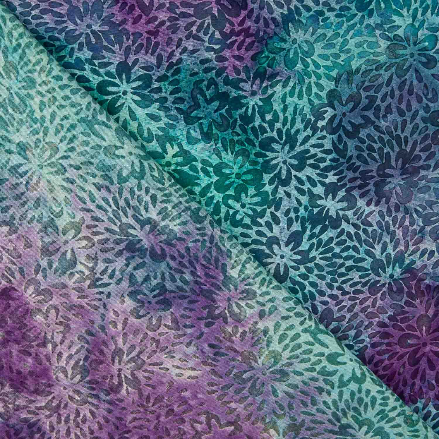 Green and Purple Batik Cotton Dot - Ribes y Casals