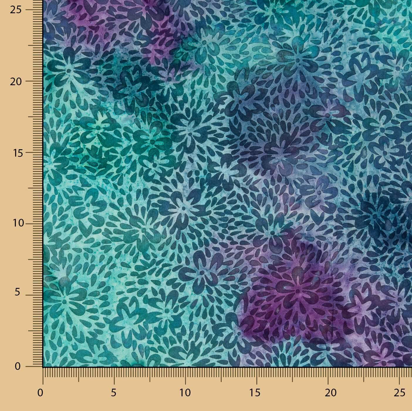 Green and Purple Batik Cotton Dot - Ribes y Casals