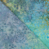 Turquoise and Ochre Batik Cotton Dot - Ribes y Casals