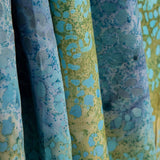 Turquoise and Ochre Batik Cotton Dot - Ribes y Casals