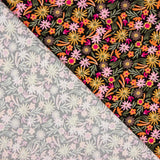 Floral Print Viscose Boheme Noir - Ribes y Casals