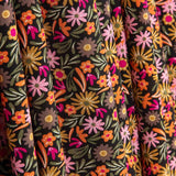 Floral Print Viscose Boheme Noir - Ribes y Casals