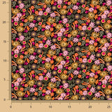 Floral Print Viscose Boheme Noir - Ribes y Casals