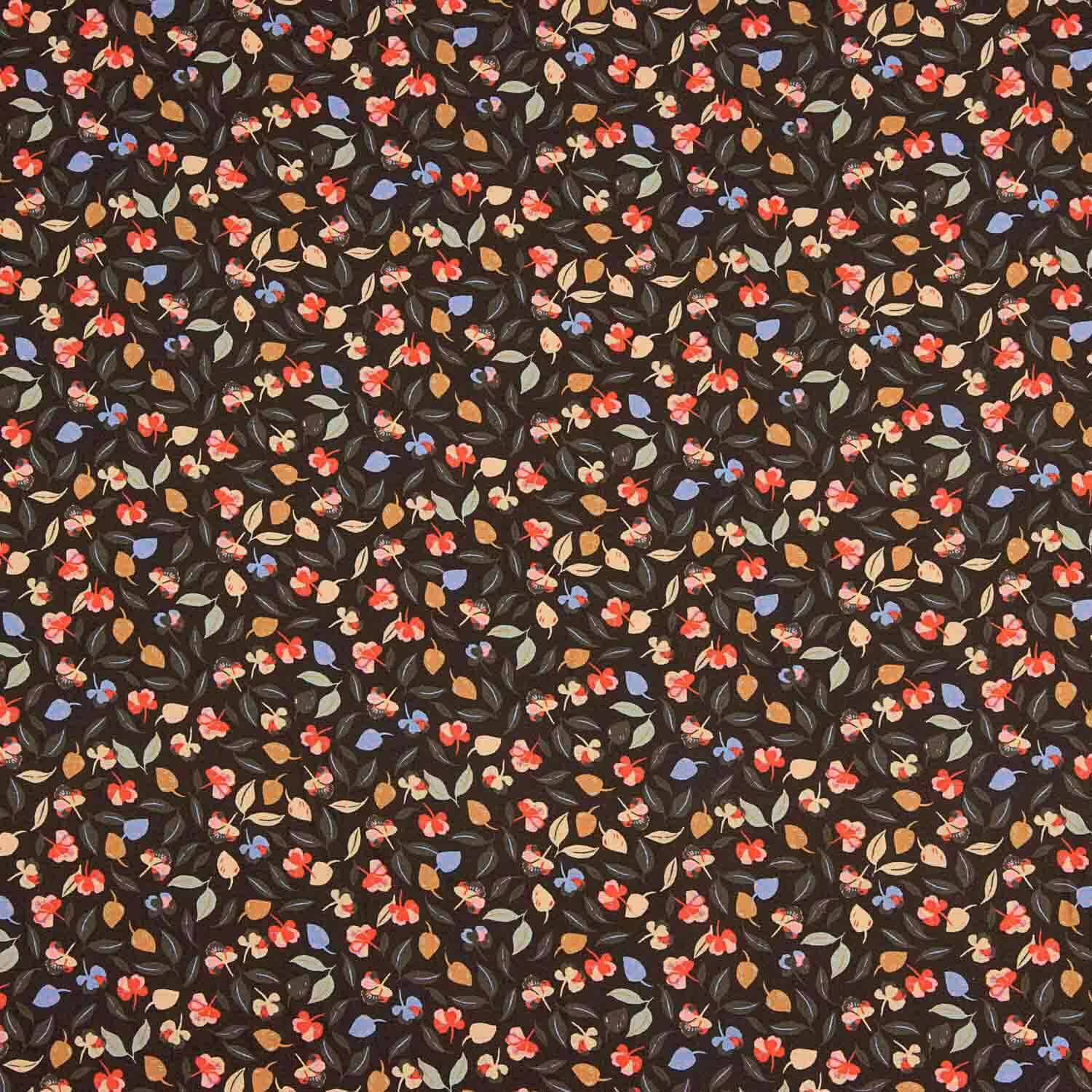 Garden Noir Printed Viscose - Ribes y Casals