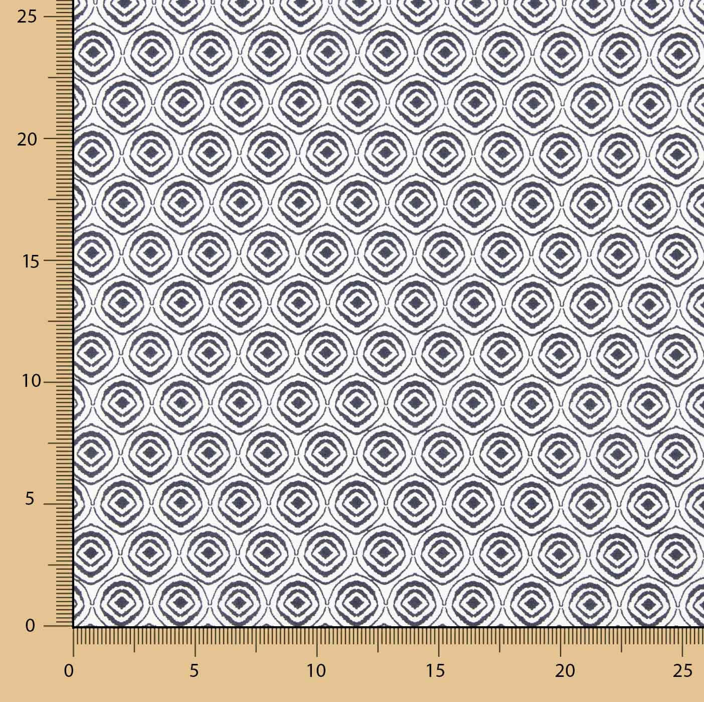 Jaipur Geo Navy Cotton Poplin - Ribes y Casals